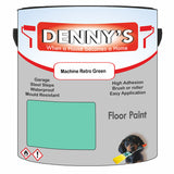 Denny's Floor Paint For Sheds Colour- Machine Retro Green - Durable Anti-Slip Weatherproof