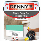 Denny's Waterpoof Paint For Stamp Out Damp Colour- Machine Retro Green - Damp-Block Mould-Safe Breathable