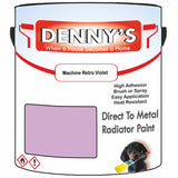 Denny's High Temp Paint For Stoves Colour- Machine Retro Violet - Heatproof Soot-Resistant Durable