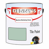 Denny's Tile Paint For Kitchen Tile Colour- Machine Workshop Green - Wipe-Clean Grease-Resistant Refresh