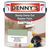 Denny's Waterpoof Paint For Stamp Out Damp Colour- Machinery Camouflage Green - Damp-Block Mould-Safe Breathable