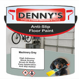 Denny's Floor Paint For Grip Coating Colour- Machinery Grey - Anti-Slip Hardwearing Safe