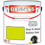 Denny's High Temp Paint For Grilles Colour- Machinery Industrial Green - Heatproof Rustguard Durable