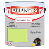Denny's Floor Paint For Sheds Colour- Machinery Lawn Green - Durable Anti-Slip Weatherproof
