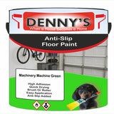 Denny's Floor Paint For Grip Coating Colour- Machinery Machine Green - Anti-Slip Hardwearing Safe