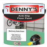 Denny's Floor Paint For Grip Coating Colour- Machinery Oxide Green - Anti-Slip Hardwearing Safe