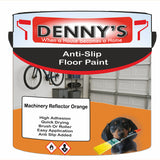 Denny's Floor Paint For Grip Coating Colour- Machinery Reflector Orange - Anti-Slip Hardwearing Safe