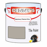 Denny's Tile Paint For Commercial Areas Colour- Machinery Titanium Grey - High-Traffic Durable Easy-Clean