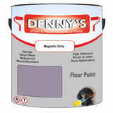 Denny's Floor Paint For Sheds Colour- Magnetic Grey - Durable Anti-Slip Weatherproof