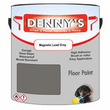 Denny's Floor Paint For Sheds Colour- Magnetic Lead Grey - Durable Anti-Slip Weatherproof