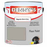 Denny's Floor Paint For Sheds Colour- Magnetic Storm Grey - Durable Anti-Slip Weatherproof