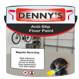 Denny's Floor Paint For Grip Coating Colour- Magnetic Storm Grey - Anti-Slip Hardwearing Safe