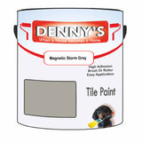 Denny's Tile Paint For Kitchen Tile Colour- Magnetic Storm Grey - Wipe-Clean Grease-Resistant Refresh