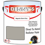 Denny's High Temp Paint For Grilles Colour- Magnetic Storm Grey - Heatproof Rustguard Durable