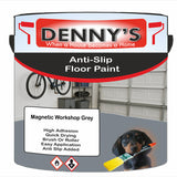 Denny's Floor Paint For Grip Coating Colour- Magnetic Workshop Grey - Anti-Slip Hardwearing Safe