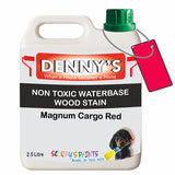 Denny's Stain Paint For Fences Colour- Magnum Cargo Red - Weatherproof Uv-Safe Protect
