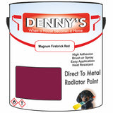 Denny's High Temp Paint For Boilers Colour- Magnum Firebrick Red - Heatproof Anti-Rust Longlife
