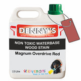 Denny's Stain Paint For Fences Colour- Magnum Overdrive Red - Weatherproof Uv-Safe Protect