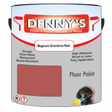 Denny's Floor Paint For Sheds Colour- Magnum Overdrive Red - Durable Anti-Slip Weatherproof