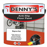 Denny's Floor Paint For Grip Coating Colour- Magnum Red - Anti-Slip Hardwearing Safe