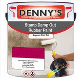 Denny's Waterpoof Paint For Stamp Out Damp Colour- Magnum Rivet Red - Damp-Block Mould-Safe Breathable
