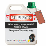 Denny's Stain Paint For Fences Colour- Magnum Tornado Red - Weatherproof Uv-Safe Protect