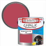 Denny's Chalk Paint For Walls Colour- Mahogany Carmine Cedar Red - Matte Wipe-Clean Coverage