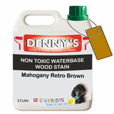 Denny's Stain Paint For Fences Colour- Mahogany Retro Brown - Weatherproof Uv-Safe Protect