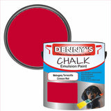 Denny's Chalk Paint For Furniture Colour- Mahogany Terracotta Crimson Red - Matte Scuffproof Refresh