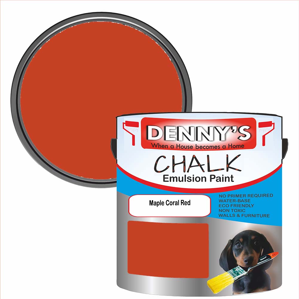 Denny's Chalk Paint For Ceilings Colour- Maple Coral Red - Matte Stain ...