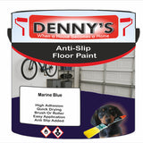 Denny's Floor Paint For Grip Coating Colour- Marine Blue - Anti-Slip Hardwearing Safe