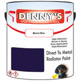 Denny's High Temp Paint For Pipes Colour- Marine Blue - Heatproof Corrosionguard Durable