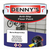 Denny's Floor Paint For Grip Coating Colour- Marine Blueprint Blue - Anti-Slip Hardwearing Safe