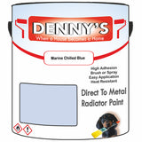 Denny's High Temp Paint For Pipes Colour- Marine Chilled Blue - Heatproof Corrosionguard Durable