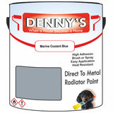 Denny's High Temp Paint For Grilles Colour- Marine Coolant Blue - Heatproof Rustguard Durable