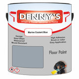 Denny's Floor Paint For Sheds Colour- Marine Coolant Blue - Durable Anti-Slip Weatherproof