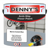 Denny's Floor Paint For Grip Coating Colour- Marine Coolant Blue - Anti-Slip Hardwearing Safe