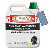 Denny's Stain Paint For Fences Colour- Marine Harbour Blue - Weatherproof Uv-Safe Protect