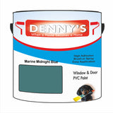 Denny's Plastic Paint For Windows Colour- Marine Midnight Blue - Weatherproof Fade-Safe Upvc