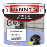 Denny's Floor Paint For Grip Coating Colour- Marine Petrol Blue - Anti-Slip Hardwearing Safe