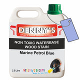 Denny's Stain Paint For Fences Colour- Marine Petrol Blue - Weatherproof Uv-Safe Protect