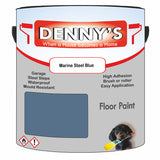 Denny's Floor Paint For Sheds Colour- Marine Steel Blue - Durable Anti-Slip Weatherproof