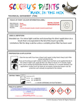 Instructions for use Mazda Arctic White Car Paint