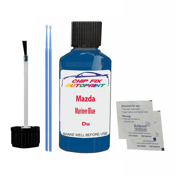Mazda Mariner Blue Touch Up Paint Code Du Scratch Repair Kit