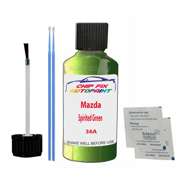 Mazda Spirited Green Touch Up Paint Code 36A Scratch Repair Kit
