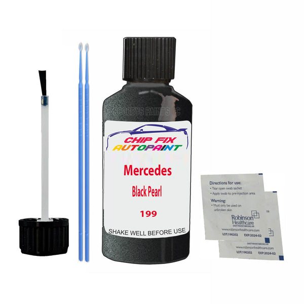 Mercedes Black Pearl Touch Up Paint Code 199 Scratch Repair Kit