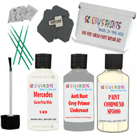 Mercedes Glacier/Polar White Car Detailing Paint and polish finishing kit