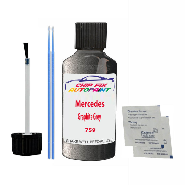 Mercedes Graphite Grey Touch Up Paint Code 759 Scratch Repair Kit