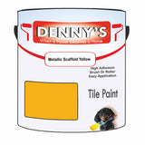 Denny's Tile Paint For Commercial Areas Colour- Metallic Scaffold Yellow - High-Traffic Durable Easy-Clean