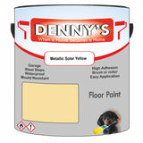 Denny's Floor Paint For Sheds Colour- Metallic Solar Yellow - Durable Anti-Slip Weatherproof
